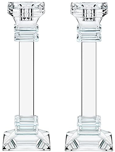 Kristall-Kerzenhalter, 2 Stück, 23,4 cm hoch, Kristall-Kerzenhalter, Mittelstück, Heimdekoration