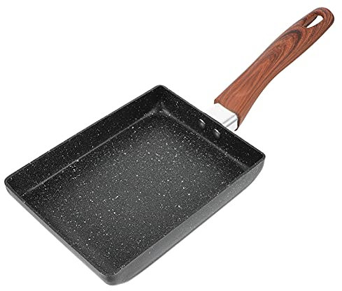 DOITOOL Square Frying Pan with Removable Handle Non-Stick Fried Egg Pan 14 Inch for Omelette Tamagoyaki and Crepes Cooking