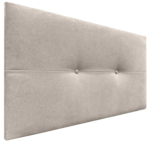 DHOME Cabecero de Polipiel o Tela AQUALINE Pro cabeceros Cabezal tapizado Cama Lujo (Tela Beige, 105cm (Camas 80/90/105))