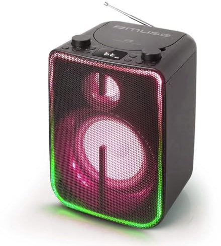 Muse Altavoz Maleta M-1810 DJ Color Negro, Bluettoh, CD, CD-R/RW, MP·