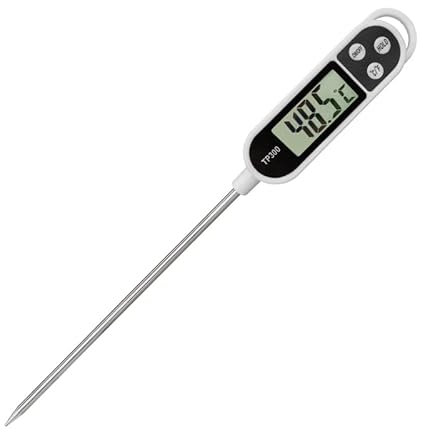 Nartel® Cooking Thermometer, Digital Meat Food Thermometer Instant Read Long Probe Auto Off LCD Screen Kitchen Thermometers for BBQ, Meat, Sugar, Milk, Water, Jam, Grill (Battery Included)
