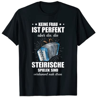 Steirische Ziehharmonika Spieler Akkordeon Akkordeonspieler T-Shirt