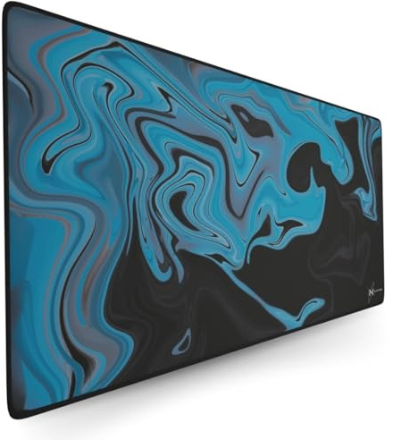 Nyfter - Premium Liquid 900x500mm XXL Gaming Mousepad wellenfrei Nyfpad rutschfest mit extra vernähten Kanten und optimale Gleitfähigkeit für hochleistungen im Gameplay