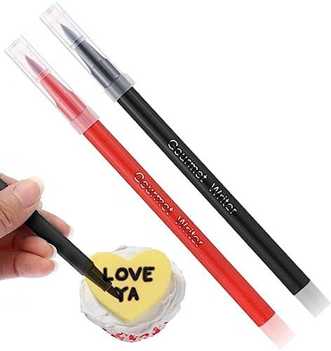 Wudaizhi Set di 2 Penne Pennarello per pigmenti da Forno Fai-da-Te, Penna per coloranti Alimentari per disegnare Biscotti, Strumenti per Decorazioni di Torte e Dolci Fai-da-Te
