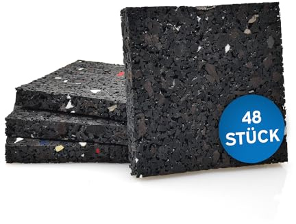 kör4u 48er Terrassenpads 80x80x10 mm aus Gummigranulat, schwingungsdämpfend