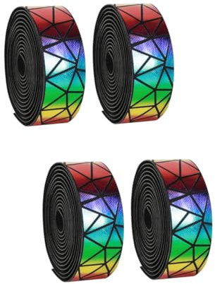 INOOMP 4 Stück fahrrad lenker abdeckung Lenkergriffband Fahrrad Lenkerband Fahrradgriffhüllen Fahrradgriffband Rennrad rutschfeste Griffe bunt Klebeband Lenkerabdeckung Gürtel Griffigkeit