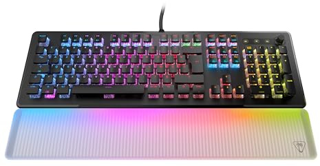 Turtle Beach Vulcan II Max – Gaming-Tastatur für PC, Tasten mit RGB-Hintergrundbeleuchtung, anpassbare Handgelenkauflagen, Titan-II-Schalter, Schwarz //AZERTY Französische Tastatur