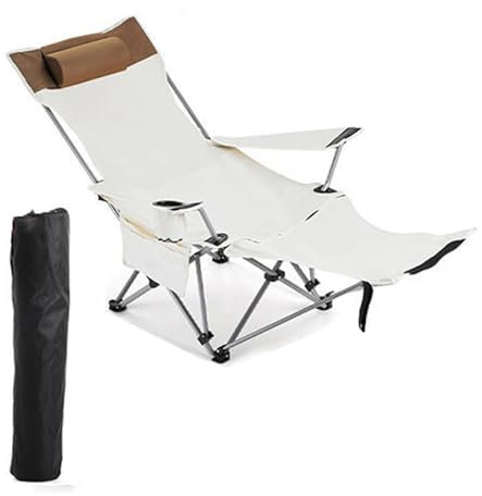 Liegestuhl klappbar leicht, Verdickung der Rohrwand, Oxford-Stoff, Aufbewahrungstaschen und Getränkehalter, strandstuhl, Für Garten, Strand, draussen (Color : A)