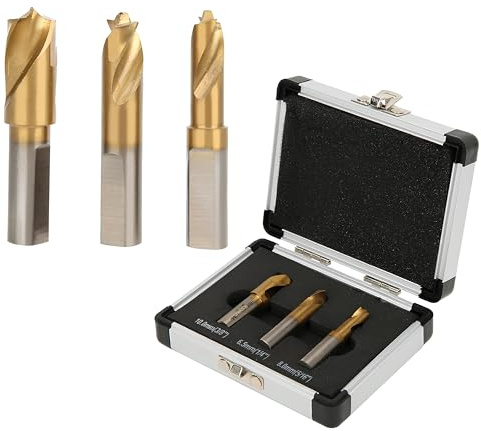 3Pcs Cobalt Spot Weld Drill Bit Set Kit, Spot Weld Ill Bits Spotweld Removal Tool to Separate Spot Welded Panels, High Speed Welder Remover Cutter Tips, 1/4in 5/16in 3/8in