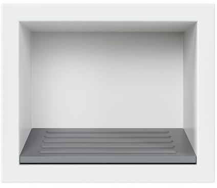 Neohomee Duschnische Versenkte Duschfußstütze aus 304 Edelstahl Wandnische mit rutschfest Silikonpads für Badezimmer, Weiß