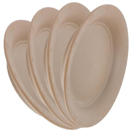 SEWOART 4piezas Palet De Madera Brasileña para Plantas Interiores y Exteriores Bandeja De Drenaje Plato De Cerámica para Macetas Plato para Macetas De Bonsái