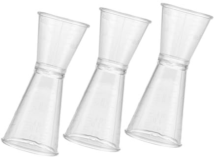 Gatuida 3piezas Jigger Doble De Plástico Vaso Medidor De Onzas Para Cócteles Dispositivo Medidor De Vino Ligero y Duradero