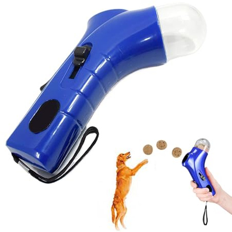 Vllold Distributeur de friandises pour chien avec bouton – Jouet interactif de récompense pour chatons, chiots, casse-croûte