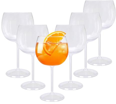 Spetebo Verre à gin tonic réutilisable en plastique résistant aux rayures 570 ml