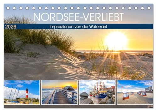 NORDSEE-VERLIEBT (Tischkalender 2026 DIN A5 quer), CALVENDO Monatskalender: Impressionen von der Waterkant (CALVENDO Orte)
