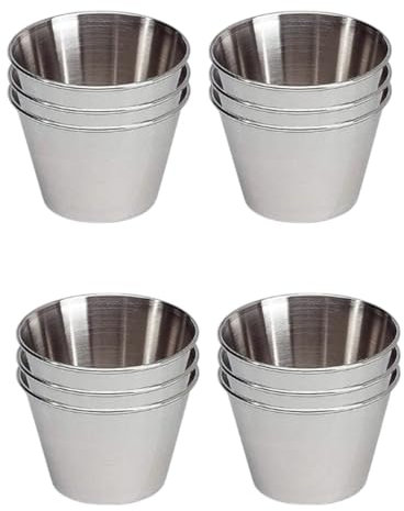 Genérico Molde para Flan 12 unidades Flanera Individual Molde de flan liso Molde gelatinas Molde para pastelitos Molde redondo (9 cm / 12 Unidades)