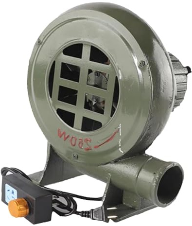 JOUFNING Souffleur Centrifuge pour Barbecues, Souffleur Électrique 220 V pour Forge, Ventilateur À Pompe, Souffleur À Charbon pour Forge, Allume-feu Robuste(370W)