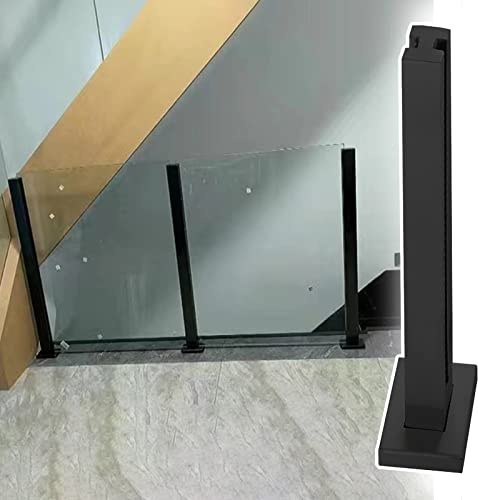 Poteaux de balustrade en verre de sécurité pour intérieur - Système de garde-corps en verre de sécurité - Clôture de piscine de jardin - Barrière en verre moderne pour terrasses et escaliers