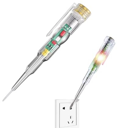 Tester di tensione, perno per rivelatore di tensione, penna per test elettrici, tester di corrente per cavi, strumento di protezione da sovraccarico con indicatore LED per test di resistenza agli