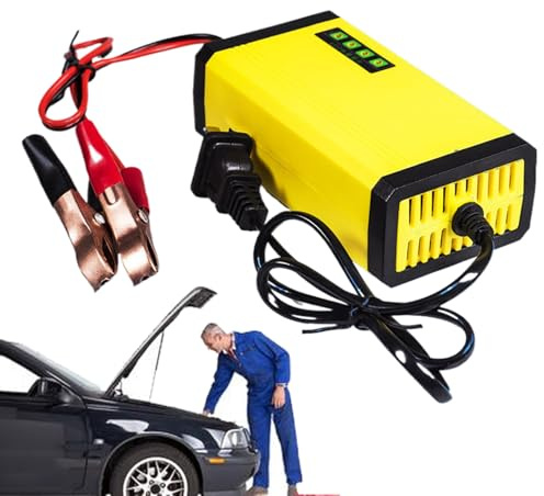 Erhaltungsladegerät für Autobatterie 12 V – intelligenter Schnellladeerhalter | Automatische Stromversorgung, hocheffizienter Batterierestaurator, multifunktionales Fahrzeugwerkzeug für Motorrad-Boots