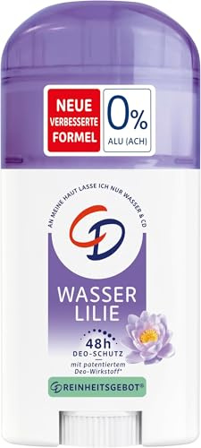 CD Deo Pflege-Stick Wasserlilie | 48h Schutz | ohne Alkohol & ohne Aluminium | nach der Rasur geeignet | 40ml (Packung mit 5)