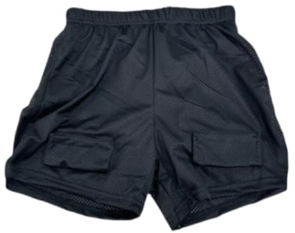 RCGOFOLLOW Lösa hockeyshorts för män, supporterkärna i mesh ger viktigt skydd för aktiva hockeyidrottare, isskydd , inget grenutskal , L