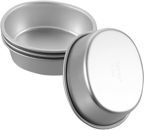 ASAKKURA Set 4 Pezzi Teglie per Torta Ovali in Lega di Alluminio Antiaderente, Stampi per Dolci Resistenti ad Alte Temperature, per Uso Domestico e Pasticceria Professionale