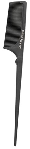 TYCIONG Pettine per Styling Parrucchiere Professionale Resistente Al Calore per Tutti i di Capelli Pettine per Cotonatura in ABS Nero e Resistente per Kit Barbiere (PP-802)