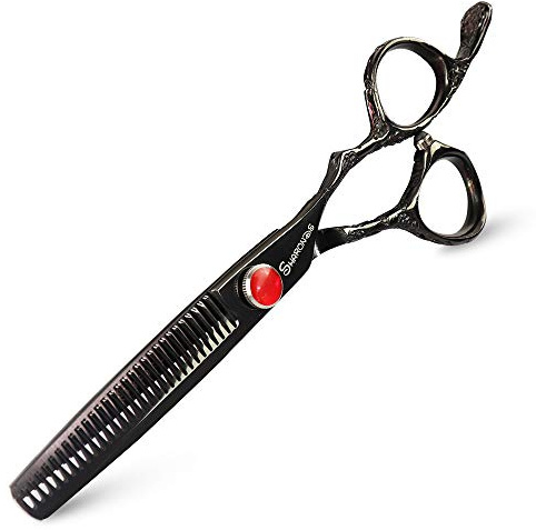 SHARONDS svart ros professionella frisörsaxar 15 cm och 7 tum Japan 440 C frisörsaxar 6 inch thinning scissors