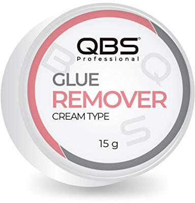 QBS Glue Remover Pink Cream – Eyelash Extension Glue Dissolver for Sensitive Eyes | Low-Irritation Lash Adhesive Debonder | Super Glue & Makeup Remover – Cream Type 15g