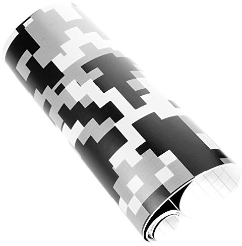 Auto Camouflage Vinyl Wrap Car Boat Vehicle Wrap Vinyl Self Stretch Conform Decal Black and white