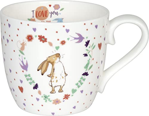 KÖNITZ Becher Guess how much I love you - Little Valentine - 425 ml aus Bone China Porzellan