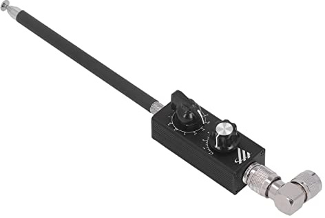 Antenne pour Recevoir et Transmettre des Signaux, ¨¦metteur Radio ¨¤ Ondes Courtes QRP ¨¦metteur FM HF Pleine Bande FM HF Antenne Boucle Compacte Portable avec Ligne D'alimentation