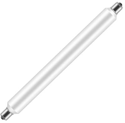 JQslight S15s LED Bulb 284mm, 6W S15 Strip Light T25 Tubular Lamp 180° S15 Double Ended LED 284mm 60w Halogen Replacement for Mirrors, Under Kitchen Light Fittings, Natural White 4000K (1-Pack)