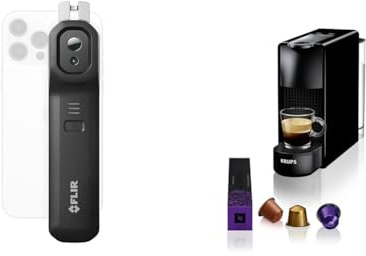 FLIR ONE EDGE PRO Wireless 160 × 120 IR camera with Ignite for iOS and Android & Nespresso Krups XN1108 Essenza Mini Kaffeekapselmaschine| 14 Kapseln | 19 bar | Energiesparmodus | 1260 W | ‎0