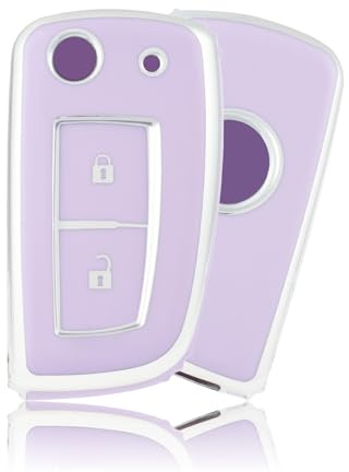 OFFCURVE Etui a Cle Voiture Coque Clé, Étui à Clés Couvre Clef Cache Clef Apte à Nissan Pulsar Micra Juke Qashqai X-Trail Rogue Murano Maxima Altima Geniss Quest Tiida Pathfinder Kicks Sunny Kashkay