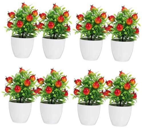 IMIKEYA 8 Stück Künstlicher Obstbaum Im Topf Bonsai Baum Pflanze Künstlicher Baum Obstbaum Modell Topfobstbaum Bonsai Künstlicher Obstbaum Künstlicher Obstbaum Topf