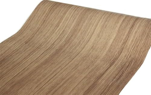 BUVU Klebefolie Möbel Hellbraun Holzoptik Möbelfolie Selbstklebende Folie Holz Tapete 45cm X 300cm Hellbraun Vintage Streifen Folie Wasserdicht Wandtapete für Möbel Wände Schränke Küche Tische