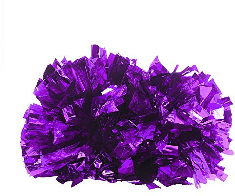 XFUYI Handgehaltene Cheerleader-Pompons mit Fingerringen für Kinder und Erwachsene Mannschaftssport Party Tanz Jubel Cheerleader-Pompons Lila