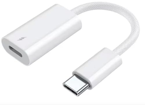 3P SPACE Adattatore da Light a USB-C – Convertitore Femmina Light a Maschio Type-C – Compatibile con Watch, iPad, Cavi e Accessori – Ricarica & Dati – Bianco