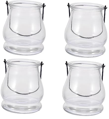 VINTORKY 4pièces Vase De Rangement Verre pour Plantes Hydroponiques pour Stockage Et Plantation De Fleurs Lot de Petits Vases De Style pour Maison