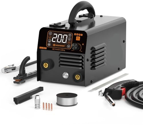 Soldadora inversora IGBT 3 en 1 MIG-200A, semiautomática, MIG/MMA/MIG/LIFT TIG sin gas for proyectos de soldadura.