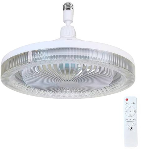Swoolfe Ceiling Fan with Light, 10in E27 Ceiling Fan Light with Remote | 3000K-6500K Dimmable Fan Lights Ceiling for Bedroom,3 Speeds Light Fan Ceiling,Quiet LED Ceiling Fan with Lights