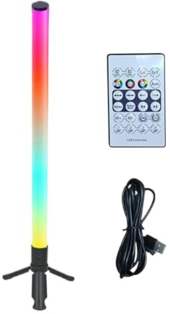 Qyljeiwred Barra luminosa a LED RGB, con microfono a LED, lampada d'atmosfera RGB, luce per microfono da scrivania, per camera da letto, soggiorno, feste, festival, riunioni, retroilluminazione