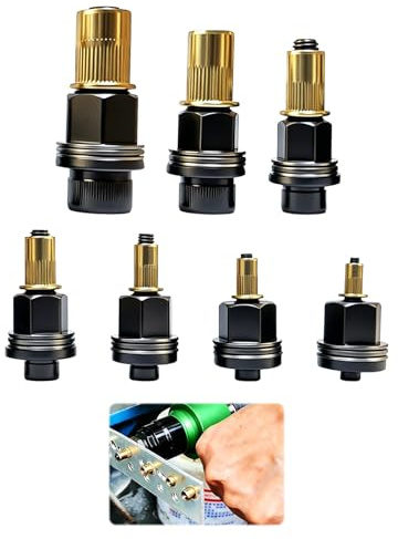 Rivet Nut Tool Kit, 7PCS Rivnut Tool Set with Carbon Steel Mandrels, Professional Rivet Gun Set for Manual Installation, Compatible with M3 M4 M5 M6 M8 M10 M12 Thread Sizes
