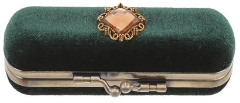 Zerodeko Lippenstiftetui zur Aufbewahrung von Lippenstift und Kleinen Gegenständen aus Samt und Zinklegierung Elegantes Tragbarer Lippenstifthalter für Frauen für Handtasche