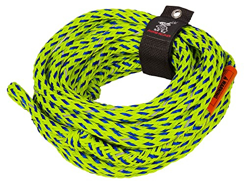 Airhead Reflective Tow Rope for 1-4 Rider Towable Tubes, 60-Feet