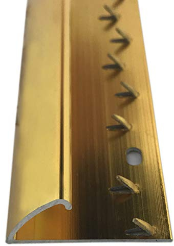 Grandismo® Carpet to Vinyl Flooring or Doorway Trim - Metal Plate Strip Threshold Doorbar - Gold Colour