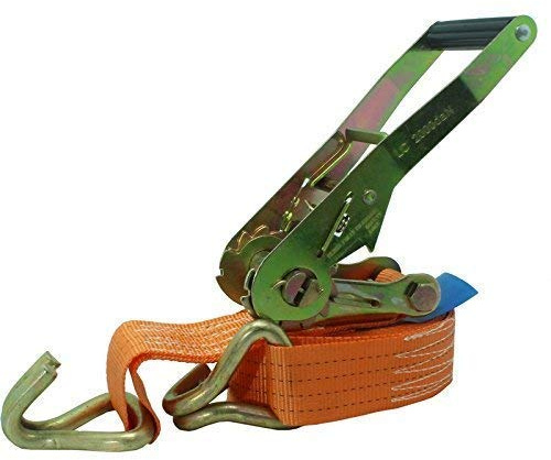 5T 8m Spanngurt mit Spitzhaken 5000 daN Ratschengurt 50 mm Orange Zurrgurt für Auto PKW LKW Transport