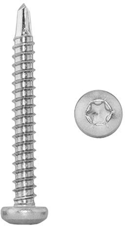 D´s Items | Bohrschrauben mit Flachkopf u. Innensechsrund-Antrieb für Weichmetalle (z.B. Aluminium) - 4,8x32 - DIN 7504 (Form M) - Edelstahl A2 - [200 Stück] - | V2A Schnellbauschrauben